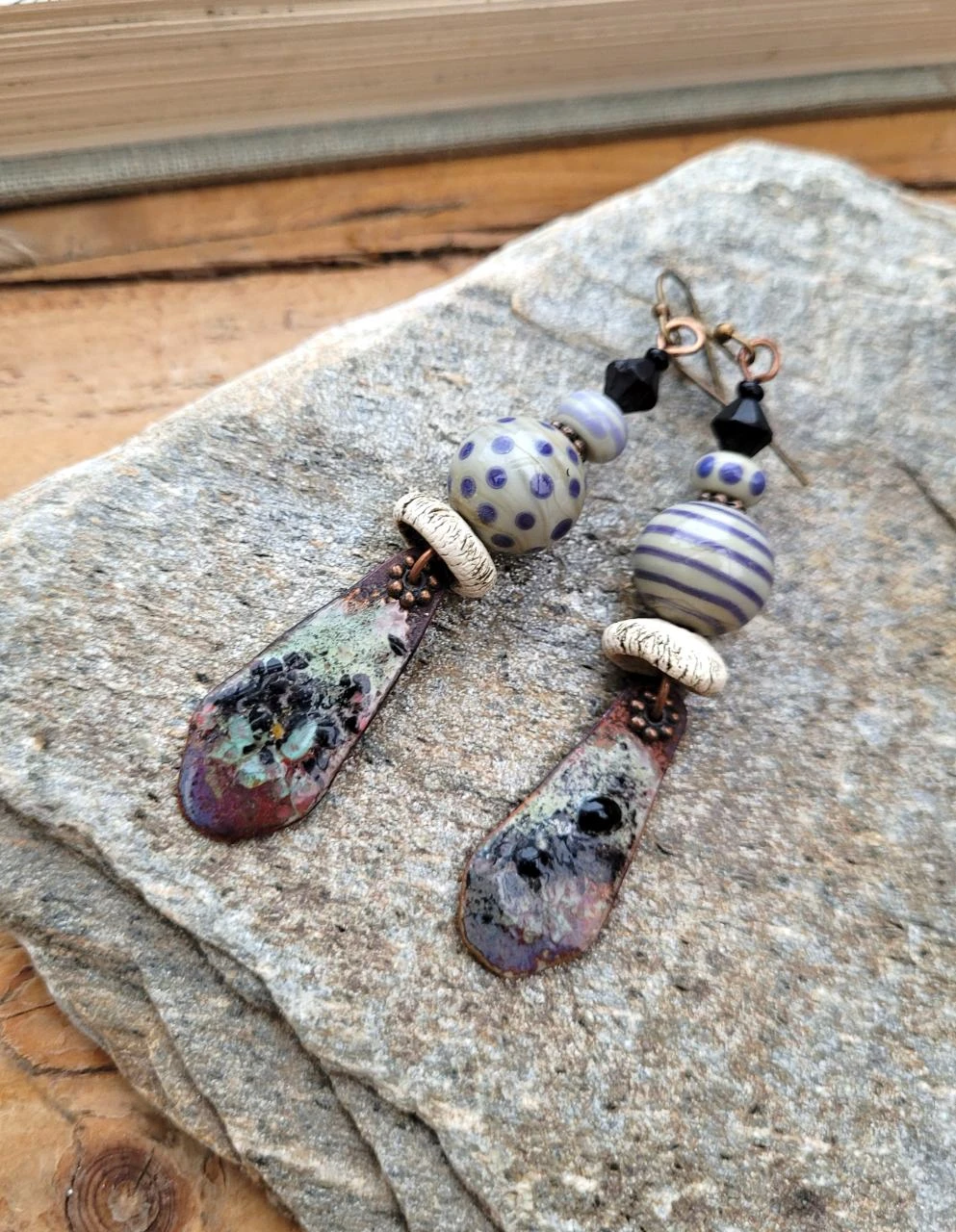 Handcrafted enamel earrings, lampworks, and artisan ceramics. – photo 8